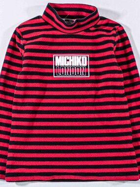 Vintage Michiko London Koshino Striped Top 130CM Japan Archival Long Sleeve VTG